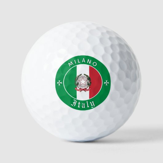 Premium Italy Golf Ball, Milano, italienische Flag Golfball (Vorderseite)
