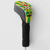 Premium Jamaica Golf & Jamaikanische Flagge / Patr Golf Headcover (angewinkelt)