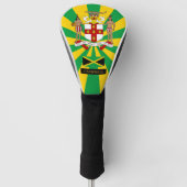 Premium Jamaica Golf & Jamaikanische Flagge / Patr Golf Headcover (Vorderseite)