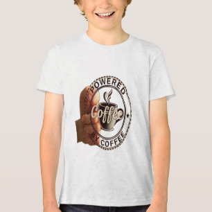 Premium-Jugend "Powered By Coffee" Soft-Tri-Blend Tri-Blend Shirt