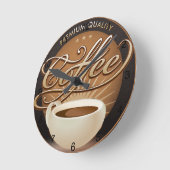 Premium-Kaffee und Kaffee-Cup Runde Wanduhr (Winkel)