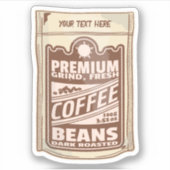Premium Kaffeebohnen Plakat-Café Barista Aufkleber (Vorderseite)