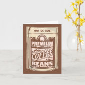 Premium Kaffeebohnen Plakat-Café Barista Karte (Gelbe Blume)