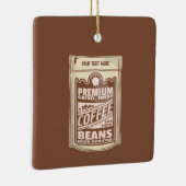 Premium Kaffeebohnen Plakat-Café Barista Keramikornament (Rechts)