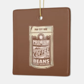Premium Kaffeebohnen Plakat-Café Barista Keramikornament (Links)