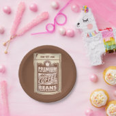 Premium Kaffeebohnen Plakat-Café Barista Pappteller (Party)