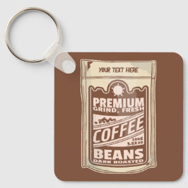 Premium Kaffeebohnen Plakat-Café Barista Schlüsselanhänger