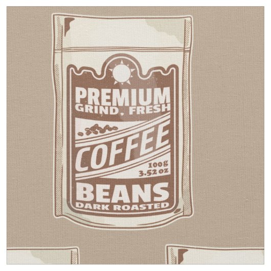 Premium Kaffeebohnen Plakat-Café Barista Stoff (Nahaufnahme)