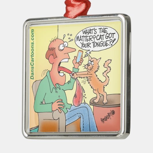 Premium Katze Cartoon Weihnachtsbaum Ornament (Links)