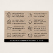 Premium Kraft BB glänzen Gesichtskarte nach Pflege (Rückseite)