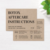 Premium Kraft-Botox-Injektion Aftercare-Karte (Schreibtisch)