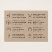 Premium Kraft-Botox-Injektion Aftercare-Karte (Rückseite)