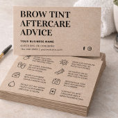 Premium Kraft Brow Tint Aftercare Card