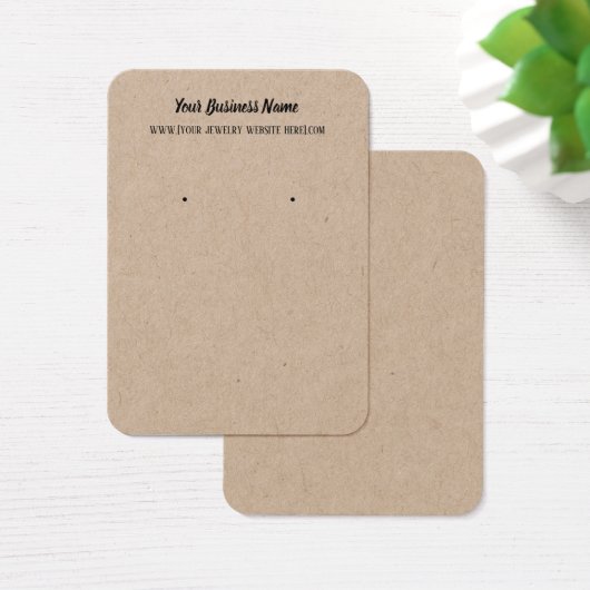 Premium Kraft Earring Business Display Cards (Schreibtisch)