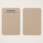 Premium Kraft Earring Business Display Cards (Vorne & Hinten)