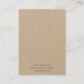 Premium Kraft Earring Display Visitenkarte (Rückseite)