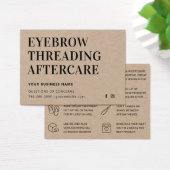 Premium Kraft Eyebrow Threading Aftercare Card (Schreibtisch)