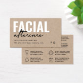 Premium Kraft Facial Aftercare Instructions Card (Schreibtisch)