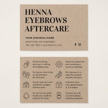 Premium Kraft Henna Brows Aftercare Card Beratung