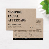 Premium Kraft Microneedling Aftercare Advisor Card (Schreibtisch)