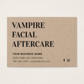 Premium Kraft Microneedling Aftercare Advisor Card (Vorderseite)
