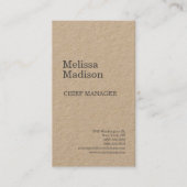 Premium Kraft Moderner Minimalistischer Berufliche Visitenkarte (Vorderseite)