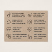 Premium Kraft-Nadeln-Lippen-Förderkarte (Rückseite)