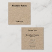 Premium Kraft Nostalgischer klassischer Look Old S Quadratische Visitenkarte (Vorne/Hinten)