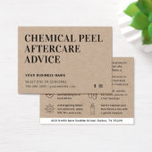 Premium Kraft Öko Chemical Peel Aftercare Card (Schreibtisch)