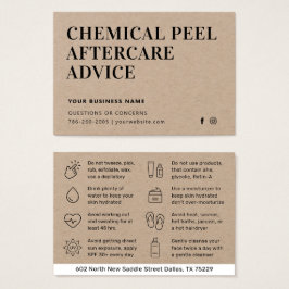 Premium Kraft Öko Chemical Peel Aftercare Card