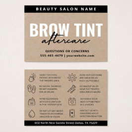 Premium Kraft Öko Eyebrow Tint Aftercare Card