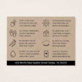 Premium Kraft Ombre Powder Brows Aftercare Card (Rückseite)