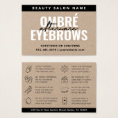 Premium Kraft Ombre Powder Brows Aftercare Card (Vorne & Hinten)