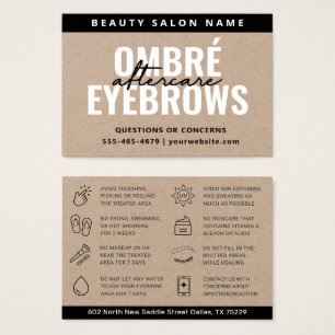 Premium Kraft Ombre Powder Brows Aftercare Card