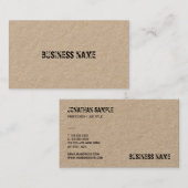 Premium-Kraft-Papiervorlage Distrestierter Text Visitenkarte (Vorne/Hinten)