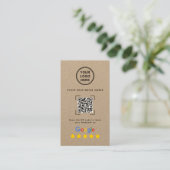 Premium-Kraft-QR-Code-Google-Bewertung Visitenkarte (Stehend Vorderseite)