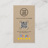 Premium-Kraft-QR-Code-Google-Bewertung Visitenkarte (Vorderseite)
