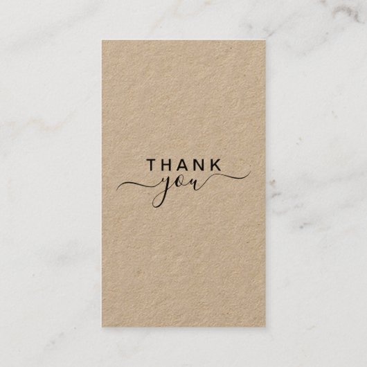 Premium Kraft QR Code Google Review Visitenkarte (Rückseite)