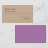 Premium Kraft Schlicht Minimalistisch einfach mode Visitenkarte (Vorne/Hinten)