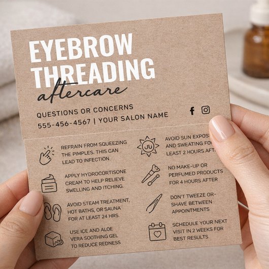 Premium Kraft Simple Eyebrow Threading Aftercare