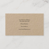 Premium Kraft Trendy Minimalistisch Beruflich Visitenkarte (Rückseite)