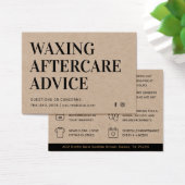 Premium Kraft Waxing Aftercare Card Hair Removal (Schreibtisch)