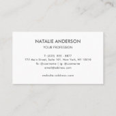 Premium Krokodilleder-Optik Schwarz & Gold Visitenkarte (Rückseite)