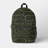 Premium-Krokodillextur-Muster Bedruckter Rucksack (Vorderseite)