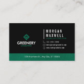 Premium Lawn Care Landscaping Green Simple Visitenkarte (Rückseite)