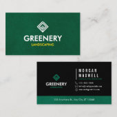 Premium Lawn Care Landscaping Green Simple Visitenkarte (Vorne/Hinten)