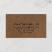 Premium Leather Gold Monogram Visitenkarte (Rückseite)