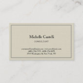 Premium-Leinen Beruflich Einzigartig klassisch ein Visitenkarte (Vorderseite)