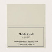 Premium-Leinen Beruflich Einzigartig klassisch ein Visitenkarten (Außenseite Aufgefaltet)