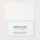 Premium-Leinen Beruflich Einzigartig klassisch ein Visitenkarten (Außenseite Aufgefaltet)